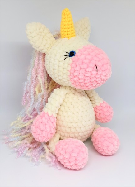 Häkeltier Einhorn Amigurumi gehäkelt Kuscheltier Unicorn NEU Handmade