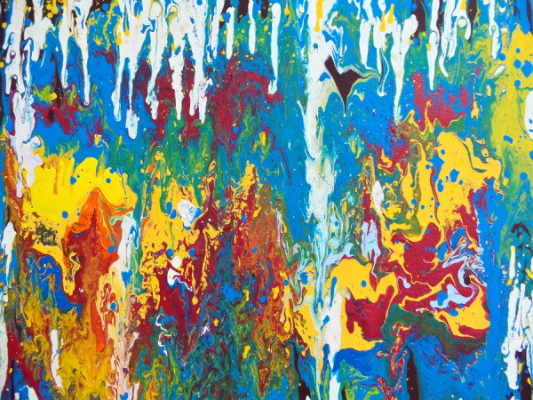 Acrylgemälde "Farbenspiel", Acrylic Fluid Painting